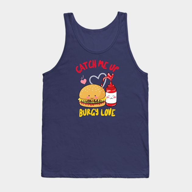 Romantic Burger And Ketchup Tank Top by Feminist Foodie